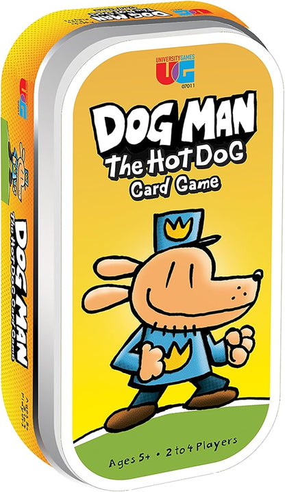 University Games Dog Man Hot Dog Card Game in a Tin , The Fast and Frenzied Collection Game for Kids Featuring Art from the Dog Man Books by Dav Pilkey, for Players Ages 6 and Up