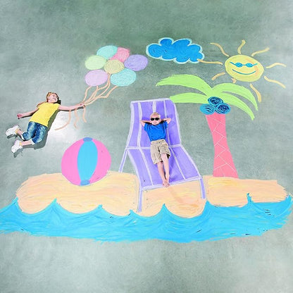 Fun Express Jumbo Sidewalk Chalk - 20 pieces per bucket - Great for Kids Activities - Easter Basket Stuffer