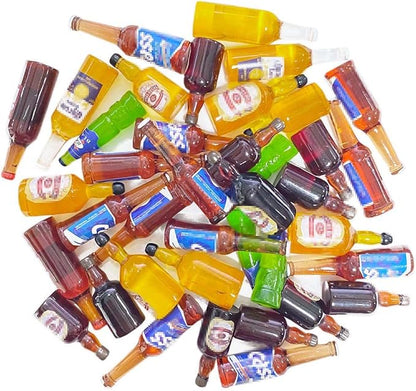 40PCS Miniature Mini Beer Drinks Glass Model Mixed Resin Sets Simulation Instant Model Scene for DIY Necklace Pendants Keychain Brooch Earring Mobile Phone Case Accessories – Random Style 4