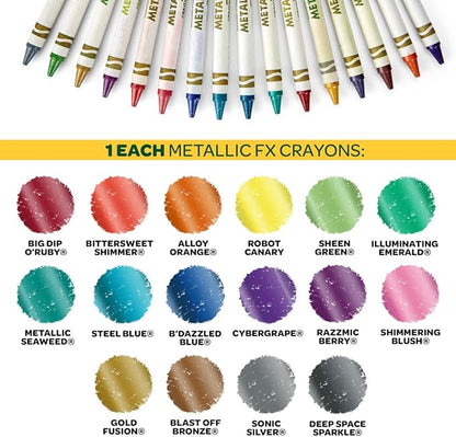 Crayola Ultimate Crayon Box Collection (152ct), Bulk Kids Crayon Caddy, Classic & Glitter Colors, Coloring Book Supplies, Gift for Kids