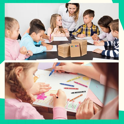 Crayons Bulk 8 Different Color Crayon Wrapped Wax Mini Boxes Bulk Party Favors Packs for Classroom Home Birthdays School Teachers(50 Packs)