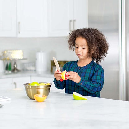 Melissa & Doug Cutting Fruit Set - Wooden Play Food Kitchen Accessory, Multi - Pretend Play Accessories, Wooden Cutting Fruit Toys For Toddlers And Kids Ages 3+