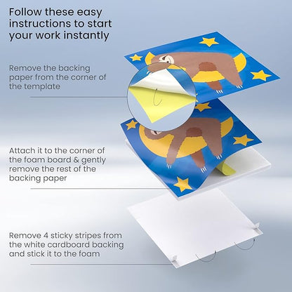 Arteza Kids String Art Kit, Set of 5 Animal Designs, Plastic Pushpins, Art Supplies for Kids Craft Projects and Free Time Activities