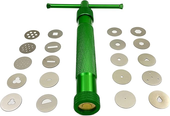 Clay Extruders Fondant Extruder with 20 Discs, Sugar Paste Cake Decor Tool Set