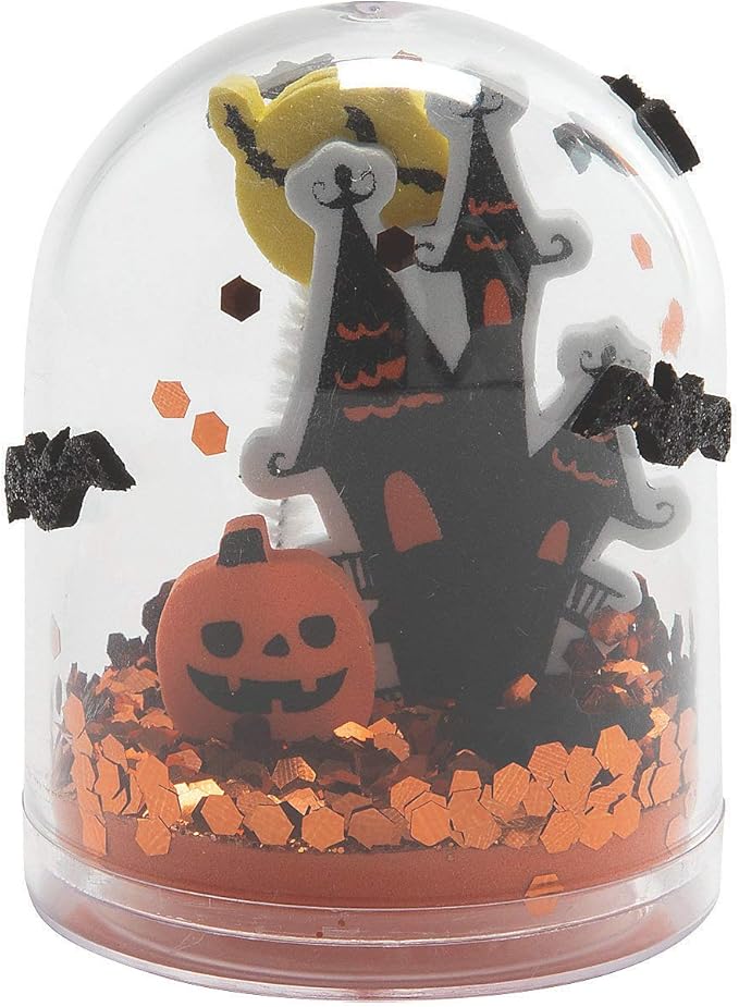 Fun Express Halloween Glitter Snow Globe Craft Kit - Makes 6 - Craft Kits