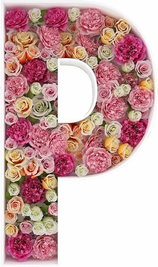 2FT Letter P Mosaic Balloon Frame Letter DIY Fillable Letters Kit for Birthday Party Wedding Backdrop Decor