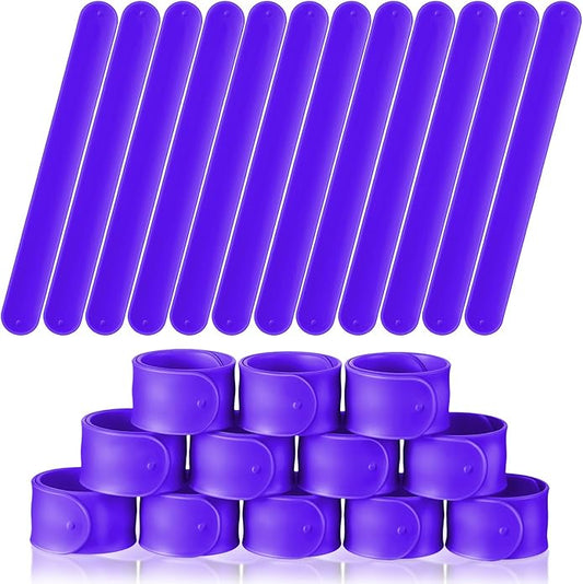 12 Pcs Silicone Slap Bracelets DIY Slap Bands Party Favors Bulk Blank Soft Wristband Wrist Snap Band for Craft Project DIY Painting Birthday Party Halloween Christmas