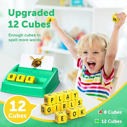 SAITCPRY Toys for Ages 2-4 4-6,Educational Toys for 3 4 5 Year Old for Toddlers 2-4 Year Matching Letter Games for 3-5 Montessori Toys for Kids Birthday Halloween Christmas Stocking Stuffer Gifts