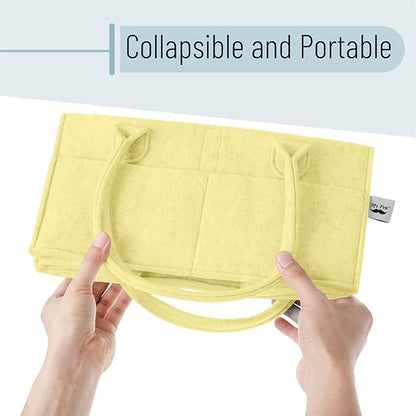 Mr. Pen- Baby Diaper Caddy Organizer, Lemon Glow, Nursery Storage Bin and Car Organizer for Diapers and Baby Wipes