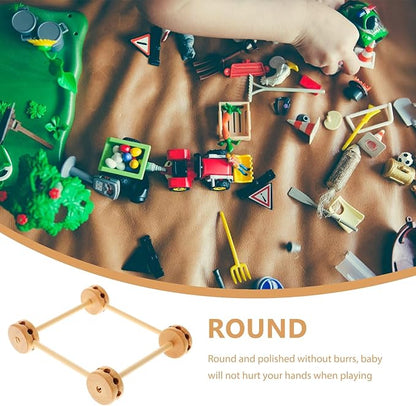 Gadpiparty 60pcs DIY Wooden Building Blocks Toy Different Sized DIY Craft Wooden Splicing Blocks Playthings Stacking Blocks Toys