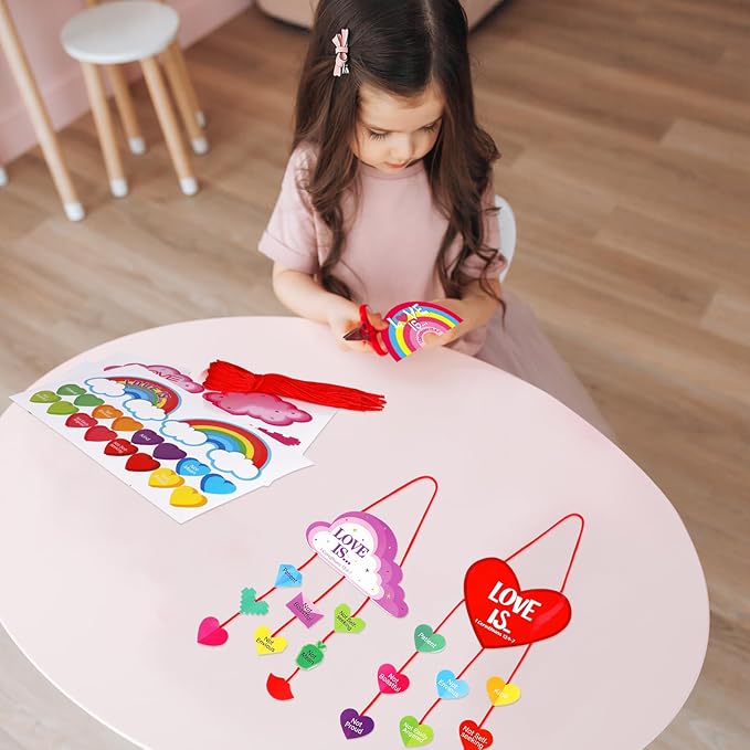 30 Sets Valentine's Day Crafts for Kids DIY Religious Valentines Heart Ornament Craft Kit Make Your Own Inspirational Valentines Gift for Valentine Sunday School Party Favor Game Activities