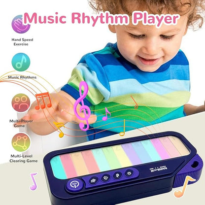 Kids Mini Piano Toy, BPA-Free Light Up Keyboard, Portable Travel Learning Toys for Toddlers, Music Interactive Birthday Gift for 3 4 5 6 Year Old Boys Girls Children(Dark Purple)