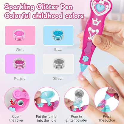 Kids Nail Polish Set for Girls, Kids Nail Art Kit for Girls Ages 7-12 Years Old - Cool Girly Stuff - Girls Gifts Ideas -6 7 8 9 10 11 12 Year