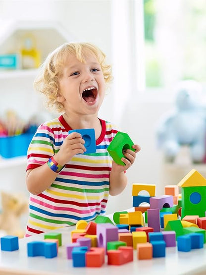 Color Brick Party Favors Kids Slap Bracelet Building Block Snap Bracelets Party Supplies for Boys Girls Party Birthday Stuffing