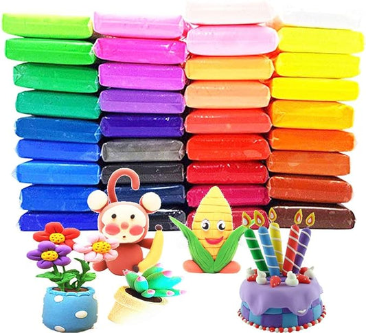 36 Colors Air Dry Clay Ultra Light and Air Dry Clay for Children Non-Toxic and Eco-Friendly Modeling Magical Clay with Tools