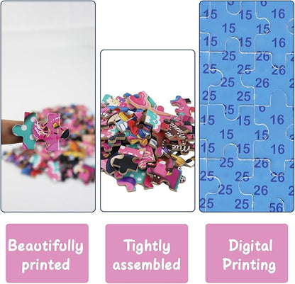 Mickey Mouse Puzzles for Kids Ages 4-8 60 Pieces Puzzles for Kids Ages 3-5 Minnie Mickey Puzzle for Girls and Boys Toys Jigsaw Puzzles in a Metal Box Educational Puzzles (Minnie Mickey 0686)