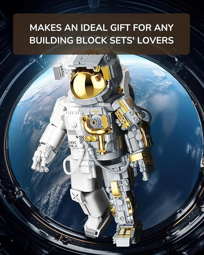 Kimiangel Astronaut Building Block Sets, Building Sets for Adults, Space Astronaut Building Block Set, 966 Pcs Astronaut Building Set for Adults