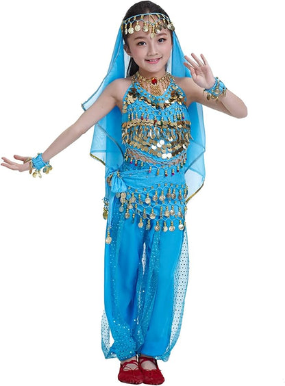 Astage Kids Princess Girl Indian Belly Dance Costume Cosplay Bollywood Ornaments
