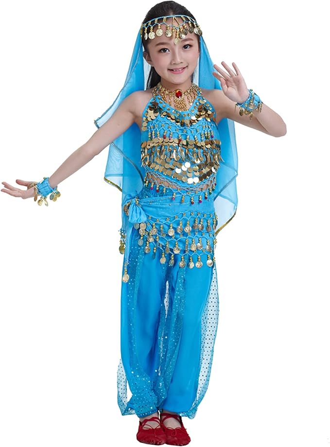 Astage Kids Princess Girl Indian Belly Dance Costume Cosplay Bollywood Ornaments