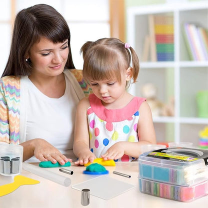 Clay DIY Tool Set, Acrylic Clay Roller, Acrylic Sheet, Stainless Steel Round Circle Shape Cutter