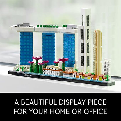 LEGO Architecture Singapore 21057 Building Set - Skyline Collection, Architecture Construction Model for Home and Office Décor, Gift Idea for Adults