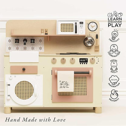 Le Toy Van – Large Wooden Kitchen Furniture Set | Grand Kitchen Cabinet and Appliance Pretend Play Set – Suitable for 36+ Months