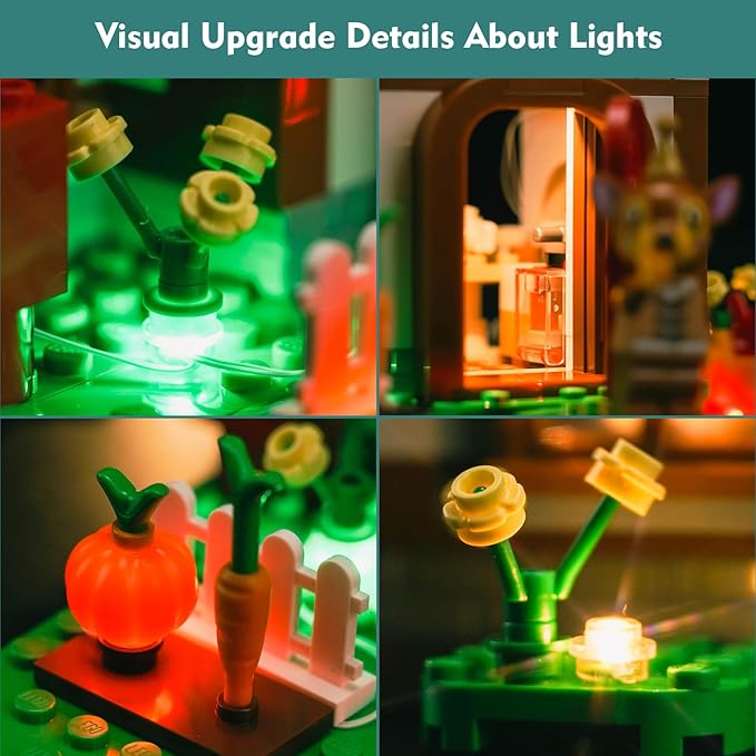 LocoLee LED Light Compatible with LEGO Animal Crossing Isabelle’s House Visit, Creative Lighting Set Compatible with LEGO Isabelle House 77049 Set, Gift for Animal Crossing Fans (No Models Only Light)