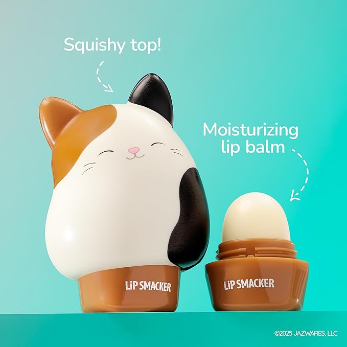 Lip Smacker Squishmallows Moisturizing Lip Balm,Fun Soft Squishy Collectible Top,Hydrates & Smooths - Cam (Pack of 2)