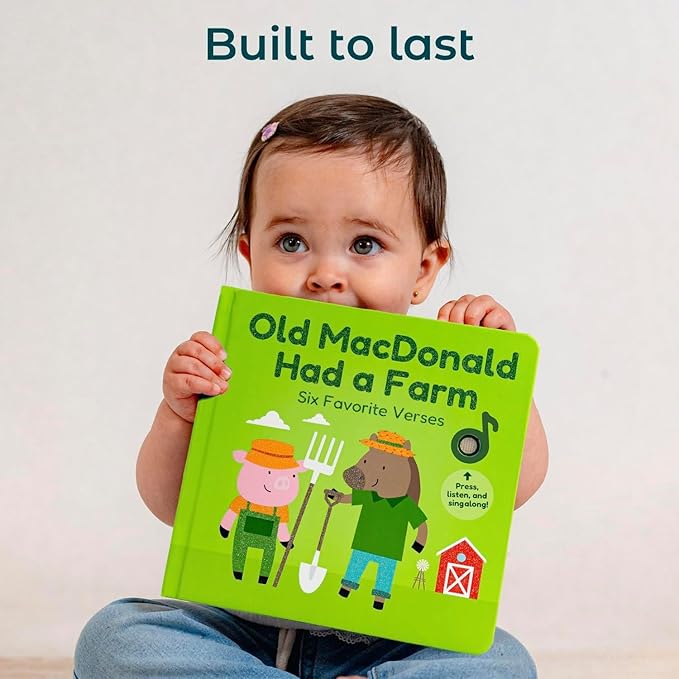 Cali's Books Old MacDonald Had a Farm Music Book for Toddlers 1-3 Years Old - Nursery Rhymes Musical Books, Interactive Baby Sound Book, Singing Toy for Children Girls, Learning Song Toys Toddler Boys