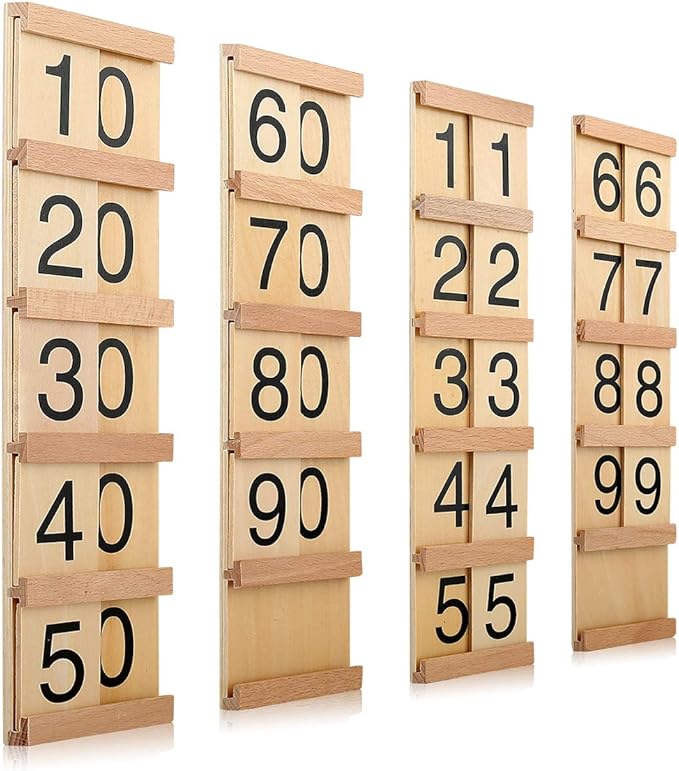 Montessori Math Material Teen & Ten Boards Educational Toy for Age 3-6 Family Version Teaching Aids