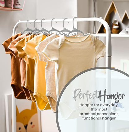 Utopia Home 40 Pack Kids Hangers - 11.5 Inch Plastic Baby Hangers for Closet - Childrens Hanger for Clothes & Infant Hanger for Closet - Ideal for Everyday Standard Use (Gray)