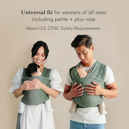 Solly Baby Wrap, Buttery-Soft Baby Carrier Newborn to Toddler 8-25 Lbs., Lightweight & Hands-Free Infant Wrap, Breathable Carrier, Baby Wearing & Postpartum Essential, New Mom Gift, Almondine Chequer