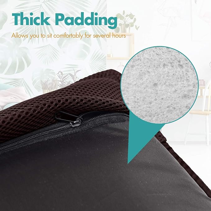 S AFSTAR Adjustable Floor Chair, Cushioned Lounger Recliner with 6-Position Comfortable Back Support & Thick Padded, Lazy Sofa Floor Gaming Chair, Floor Seat for Gaming Reading Meditation (Coffee)