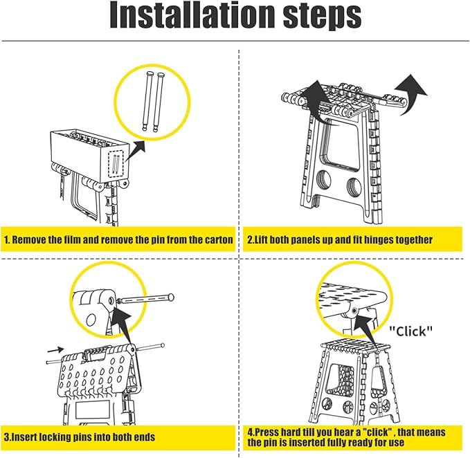 Delxo Folding Step Stool,18 Inch Foldable Step Stools for Kids & Adults,Portable Collapsible Step Stool with Handle, Lightweight Plastic Folding Stool for Kitchen Bathroom,Bedroom (Blue 6 Packs)