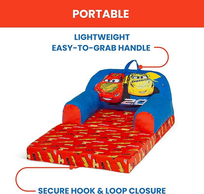 Delta Children - Cars Cozee Buddy Flip-Out Kids Chair, Blue