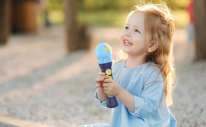 eKids Bluey Microphone Toy for Toddlers, Includes Built-in Music and Lights, Designed for Fans of Bluey Toys