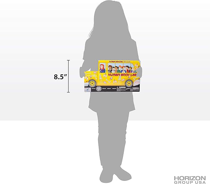 The Magic School Bus:Human Body Lab By Horizon Group USA,Homeschool STEM Kit,Includes Hands-On Educational Manual,Experiment Cards,Plastic Human Skeleton,Data Notebook,Hinge Joint Model & More ,Yellow