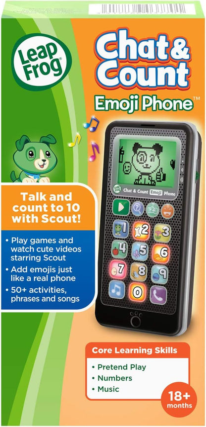 LeapFrog Chat and Count Emoji Phone, Black