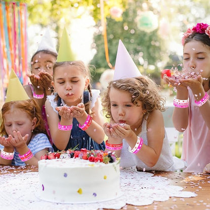 NEBURORA 40 Pieces Valentine's Day Silicone Wristbands Pink Red Heart Rubber Bracelets for Valentine's Gift Party Decoration Favors