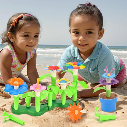 Pairez Toys Flowers Building Blocks Toys, Kids Gardening Set with Paint, Arts & Crafts Kits for Boys & Girls, Flower Pretend Gardening Birthday Gifts for Girls Age 6 7 8 9 10+
