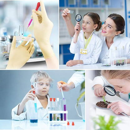 Beelittle Kids Scientist Lab Coat Costume Dress Up with Goggles ID Card Science Experiment Set for Age 3-10