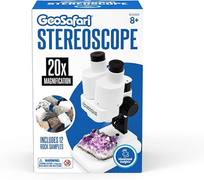 Educational Insights GeoSafari Stereoscope - Introductory Stereo Microscope for Kids Ages 8+, Science Toys for Kids