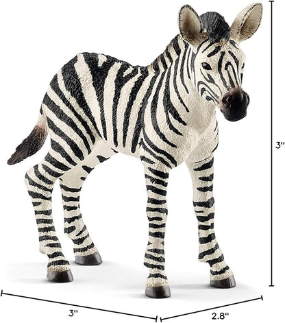 Schleich Wild Life, Animal Figurine, Animal Toys for Boys and Girls 3-8 Years Old, Zebra Foal, Ages 3+