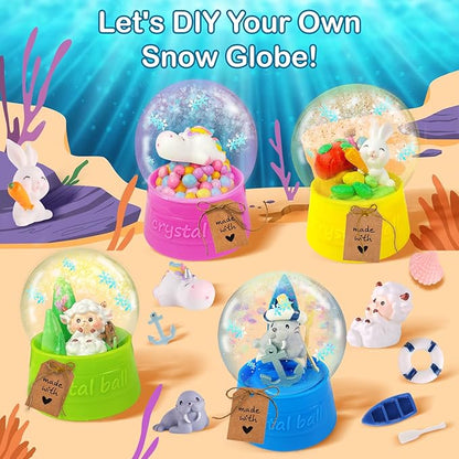 Make Your Own Water Globe - Snow Water Stem Projects DIY Activities Glitters Supplies Perfect Arts and Crafts Clay for Girls Boys Kids