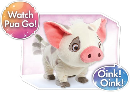 Disney Princess Moana Walk & Snort Pua Plush, Sounds, Movement, Stuffed Animal, Pig, Kids Toys for Ages 3 Up by Just Play