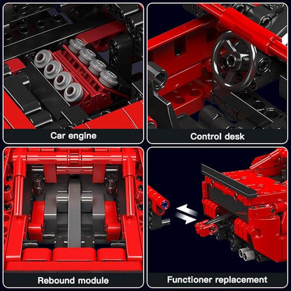 Mould King Challenger Pull Back Car Building Kits, Colletible 15080 Super Car Model, Scale Sports Cars Blocks, Speed Champions Cars Toys Sets for Adults and Boys Girls Kids Aged 8+ (738 Pieces) ﻿