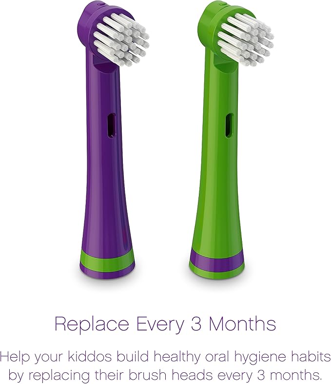 Brusheez Electronic Toothbrush Replacement Brush Heads 2 Pack (Snappy The Crocodile)