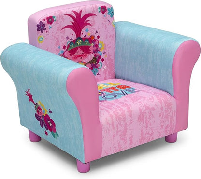 Delta Children Kids Character Upholstered Chair, Trolls World Tour