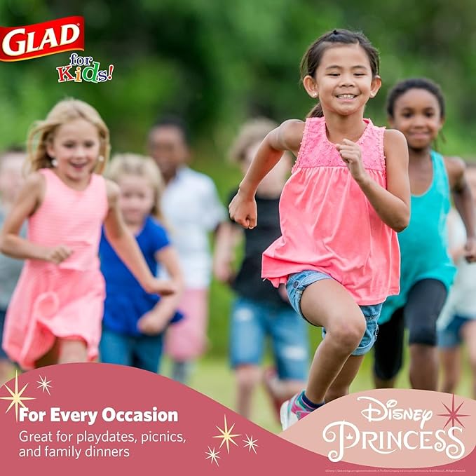 Glad for Kids Disney Princess Magic is in All of Us 12oz Paper Bowls| Disney Princess Paper Bowls, Kids Bowls| Kid-Friendly Paper Bowls for Everyday Use, 12oz Paper Bowls, 24 Count - 10 Pack