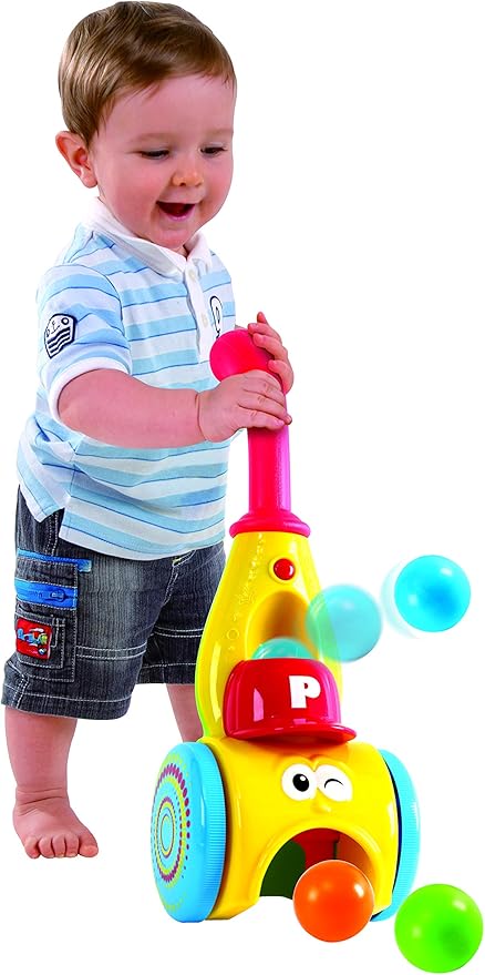Play Baby Push Walker & Whirl Scoop A Ball Launcher Walker Toddler Music Walking Push Toy Early Education Toy for 12 Months+ Old,2995